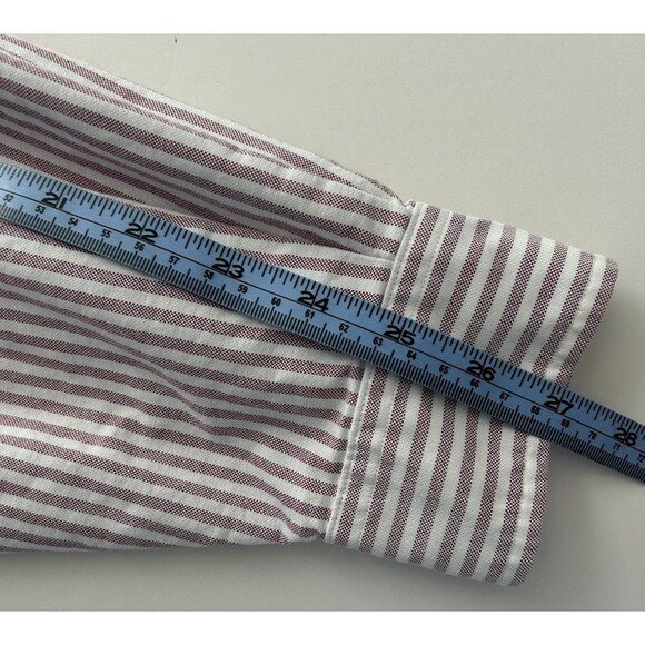 Ralph Lauren Oxford Button Up Shirt Mens Sz XLT Purple White Stripe Flesh Pony - Picture 10 of 12